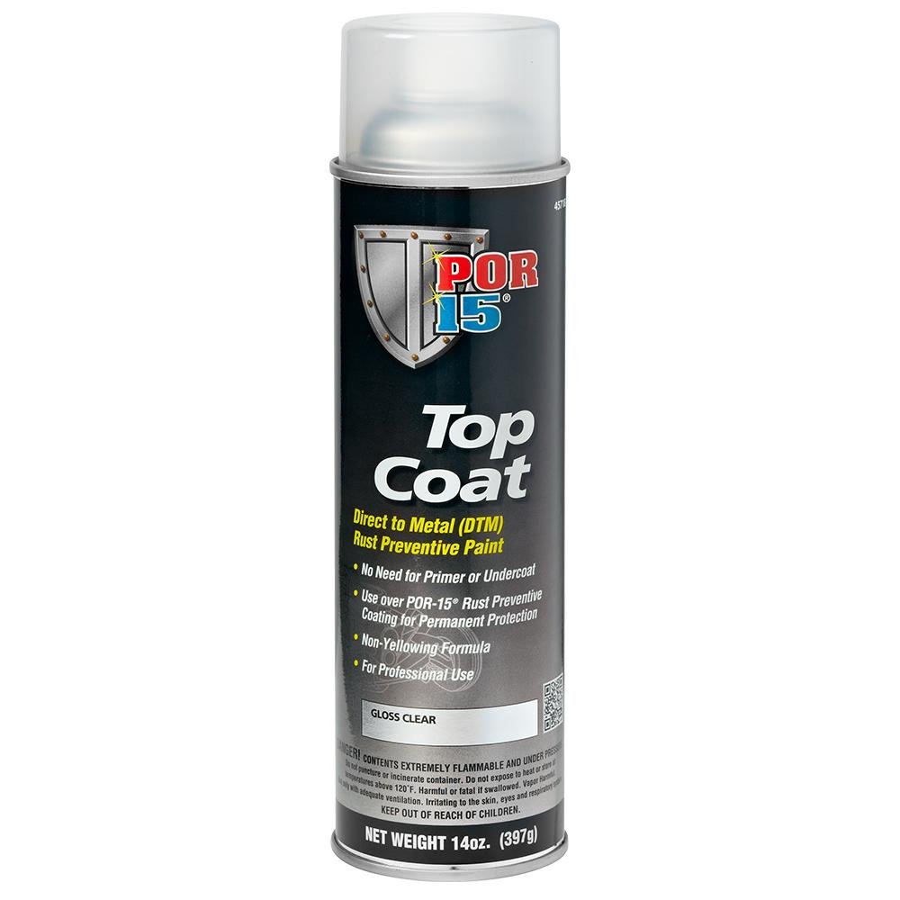 POR-15 Top Coat DTM Direct To Metal Rust Preventive Paint Gloss Clear 397g