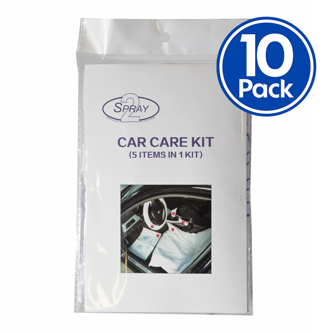 2Spray Car Interior Protection Kit 5 Piece Pack x 10 Pack Bundle PS.CAREKIT