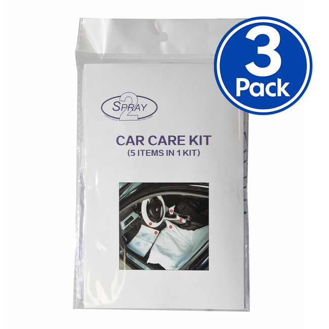 2Spray Car Interior Protection Kit 5 Piece Pack x 3 Pack Bundle PS.CAREKIT