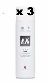 Autoglym Black Dye Stain 450ml Carpet Rubber Seat Tyre x 3