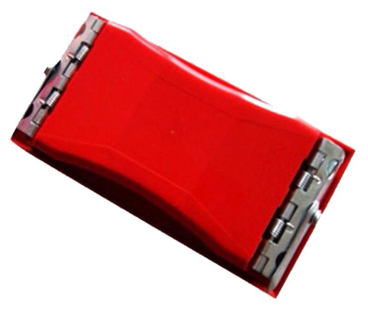 Hand Held Pad Red Plastic Rubbing Sanding Block With Clip 163mm x 86mm
