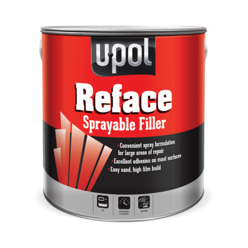U-Pol Reface Polyester Spray Filler 1Lt & Hardener Spray Polyester