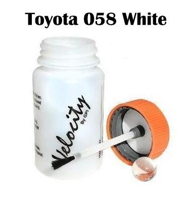 Automotive Touch Up Brush Bottle for Toyota 058 White 50mL