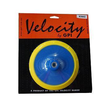 Velocity Sand Polish Hook & Loop Back Up Pad 175mm M14 Thread No Hole V2043