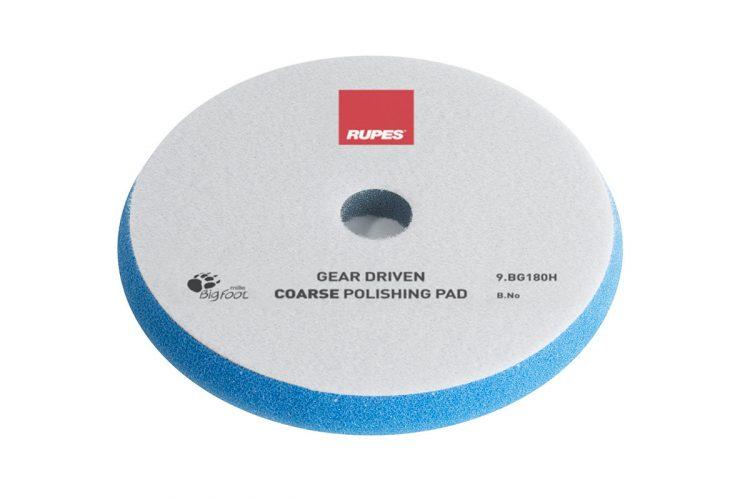 RUPES MILLE COARSE POLISHING FOAM PADS FOR GEAR DRIVEN BLUE 180MM