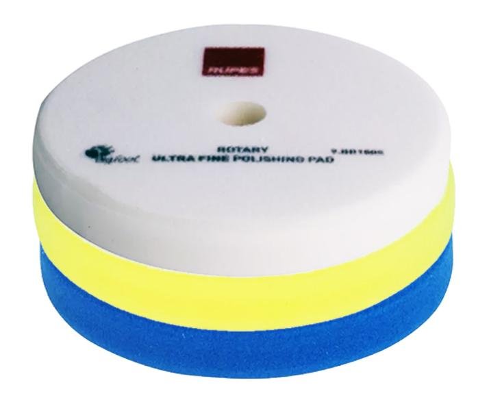 RUPES Bigfoot 155/160mm Rotary Polishing Pads Coarse Fine & Ultra Fine x 3 Pack