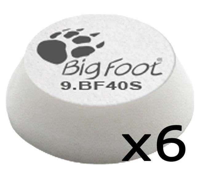Rupes Bigfoot Nano iBrid White Ultra Fine 40mm Foam Polishing Pad 9.BF40S x 6 Pack