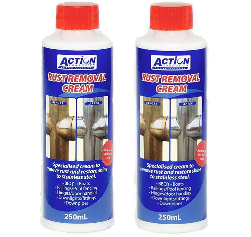 Action Cream 250ml Rust Removal Corrosion Stainless Steel Copper Other Metals x2