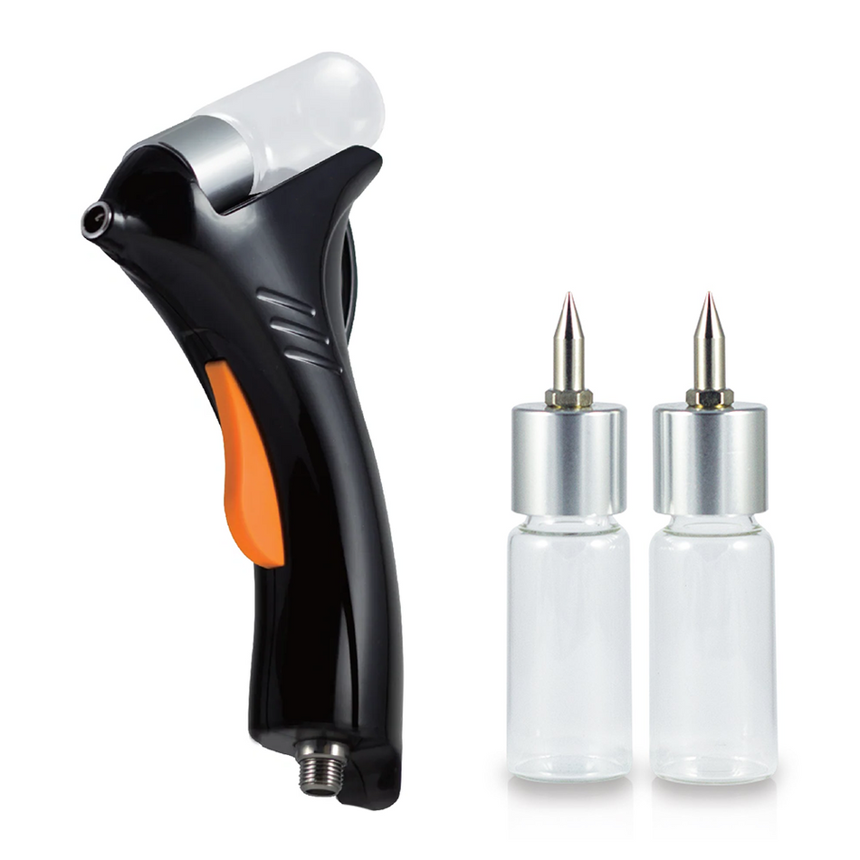 Sparmax Bundle Flyer SR Airbrush 0.4mm Gravity Single Action & Glass Bottle Set
