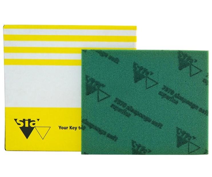 Sia Sponge Soft 7970 Green Superfine Pad 20 Pieces 140 x 115 x 5mm