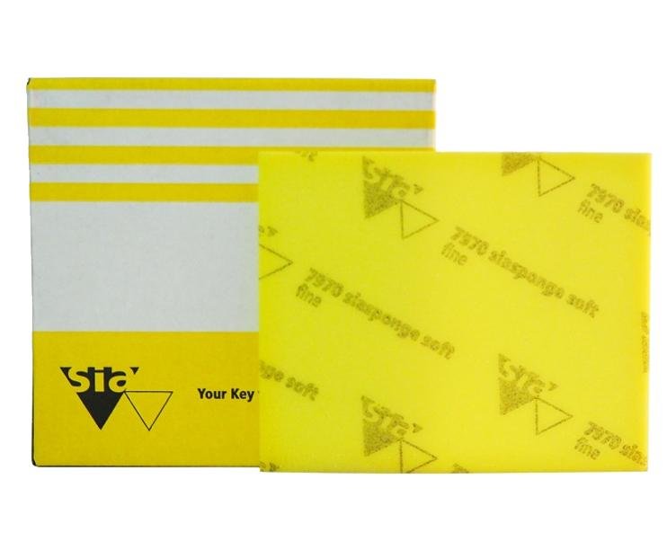 Sia Sponge Soft 7970 Yellow Fine Pad 20 Pieces 140 x 115 x 5mm