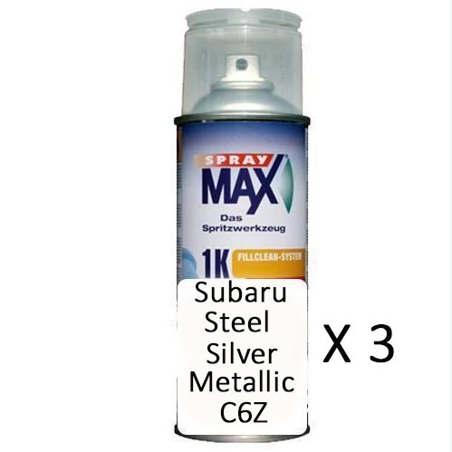 Auto Car Touch Up Can Steel Silver Metallic C6Z x 3