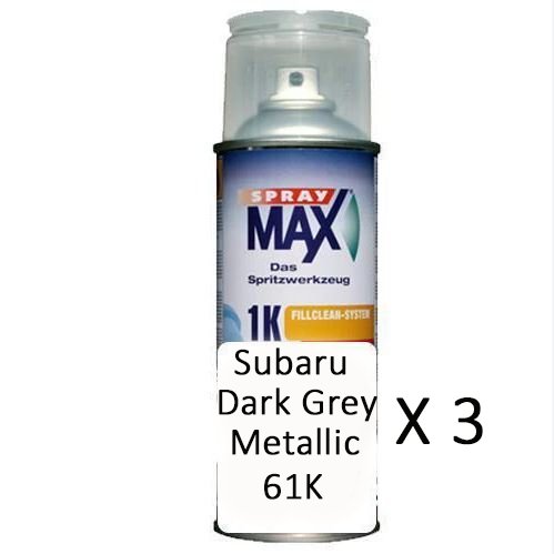 Auto Car Touch Up Can Dark Grey Metallic 61K x 3