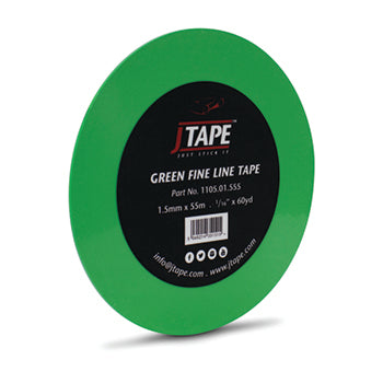 JTape Green Line Fine Line Tape 1.5mm x 55m Straight