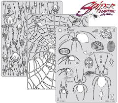 Iwata Spider Master Set of 3 Template Airbrush Design Stencil