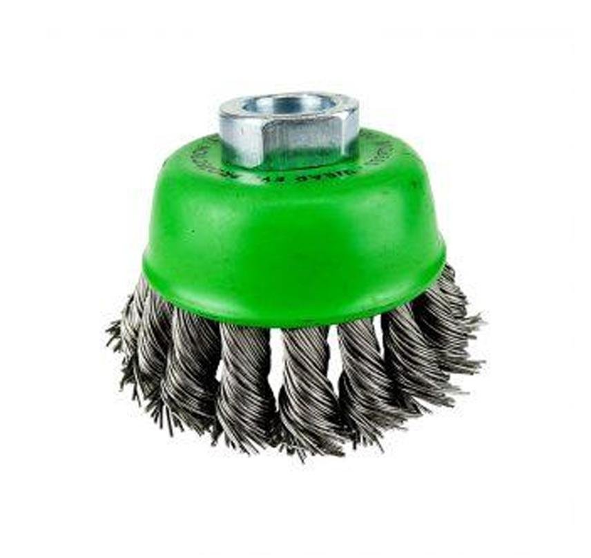 Josco 75mm Stainless Steel Twistknot Cup Brush 0.45mm Remove Rust Paint Corrosion