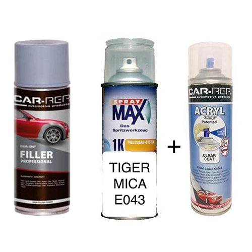 Auto Touch Up Paint Tiger MICA E043 1k Plus 1k Clear Coat & Primer