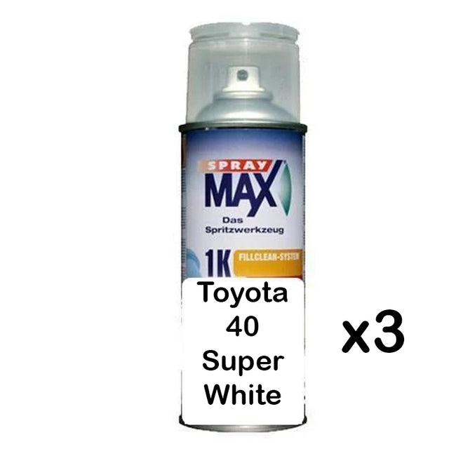 Auto Car Touch Up Can for Toyota 40 Super White II x 3