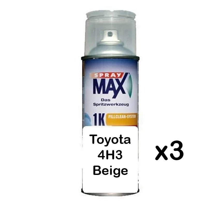 Auto Car Touch Up Paint Can for Toyota 4H3 Beige x 3