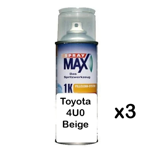 Auto Car Touch Up Paint Can for Toyota 4U0 Beige x 3