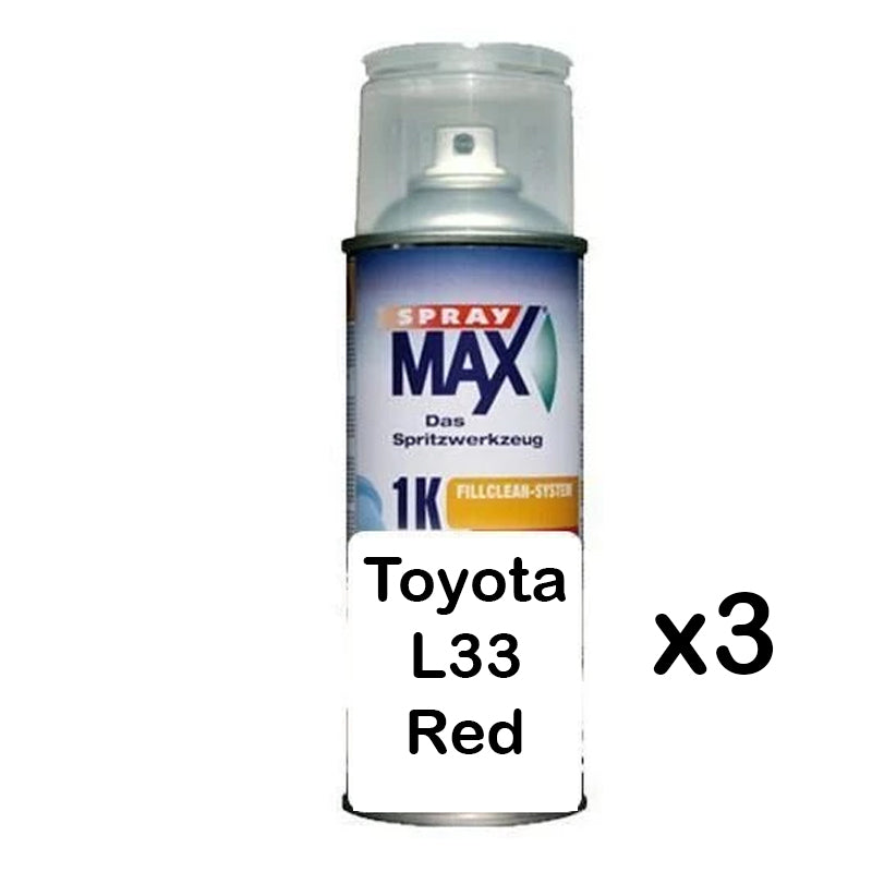 Auto Car Touch Up Paint Can for Toyota L33 Red x 3