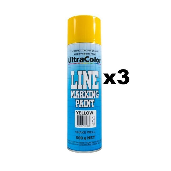 UltraColor Line Marking Paint Yellow 500g x3