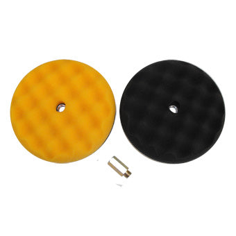 VELOCITY 200MM D/S BLACK ORANGE WAVE FOAM PAD INCL ADAPTOR