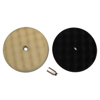 VELOCITY 200MM D/S BLACK WHITE WAVE FOAM PAD INCL ADAPTOR