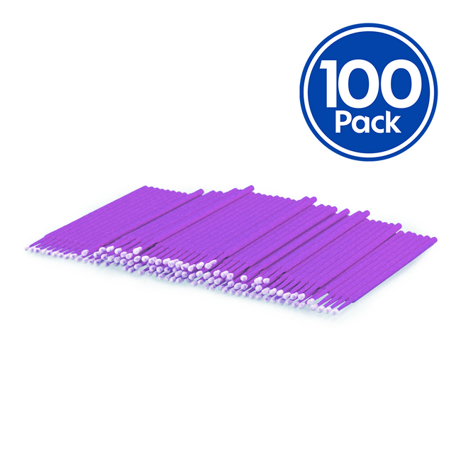 VELOCITY Microbrush Purple Super Fine Cleaning Brush 1.5mm x 100 pack