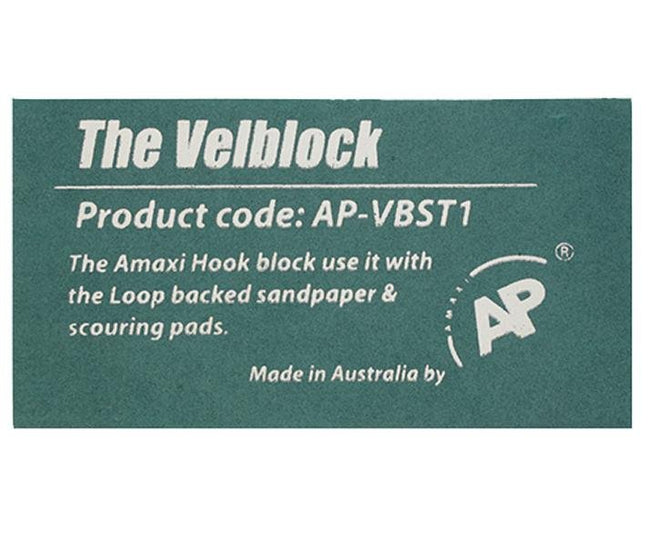 AP The Velblock Hand Sanding Block With Hook & Loop Backing