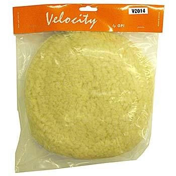 VELOCITY 180MM WOOL POLISH PAD VELCRO Buff car detailing