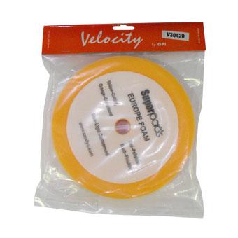 Velocity 200mm Orange foam velcro polishing pad 50mm x 200mm car detailing buffing