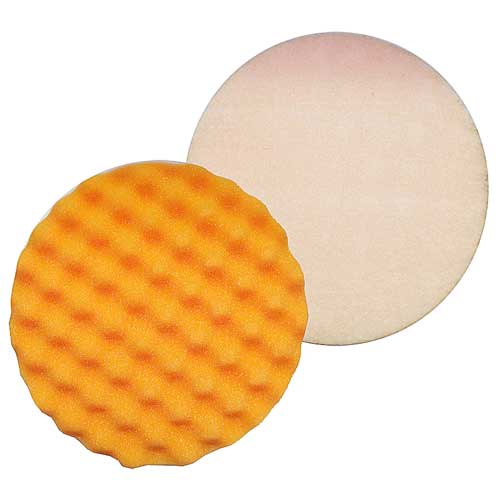 VELOCITY 200MM ORANGE VELCRO WAVE FOAM BUFFING & POLISHING PAD