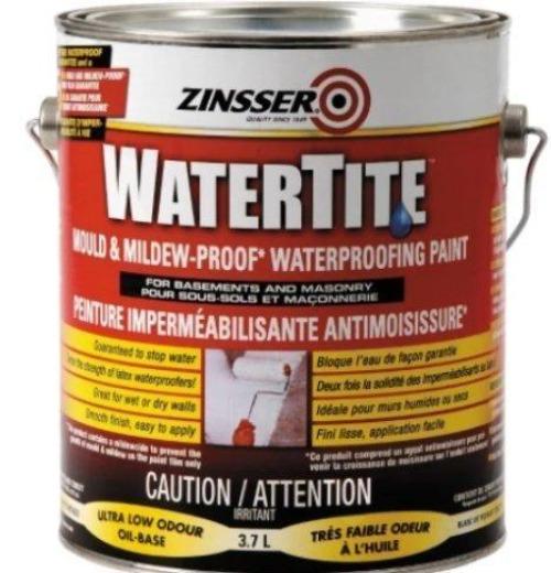 ZINSSER WaterTite Mould & Mildew-Proof Waterproofing Paint 3.8L