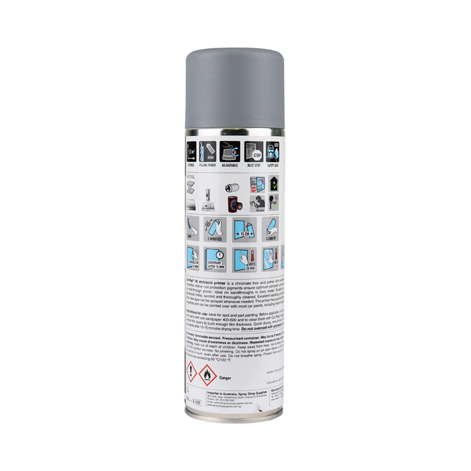 CAR-REP Automotive Acid Etch Weld Thru Primer 500ml Grey x 2 Pack