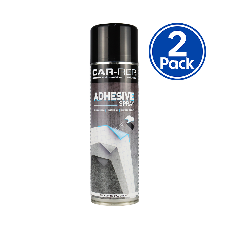 CAR-REP General Purpose Spray On Contact Adhesive 500ml Aerosol Clear x 2 Pack