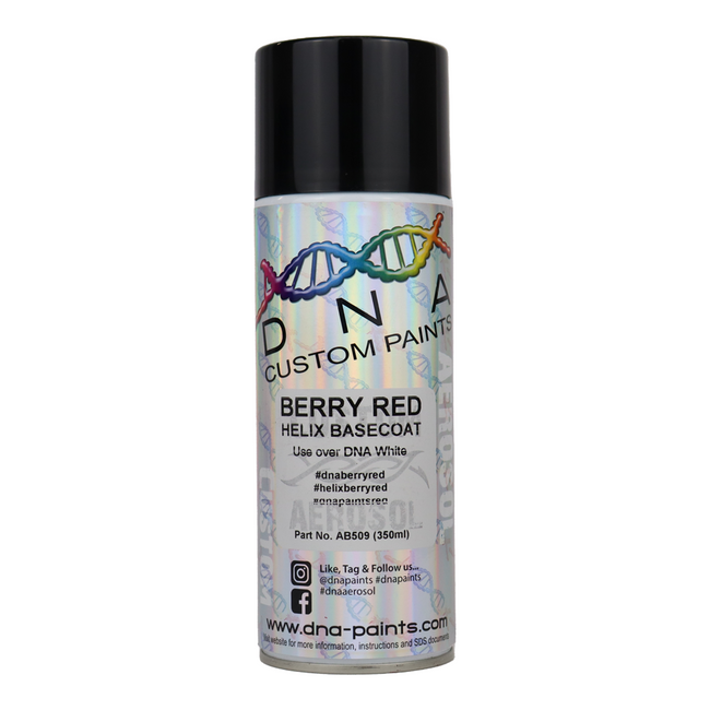 DNA PAINTS Helix Basecoat Spray Paint 350ml Aerosol Berry Red