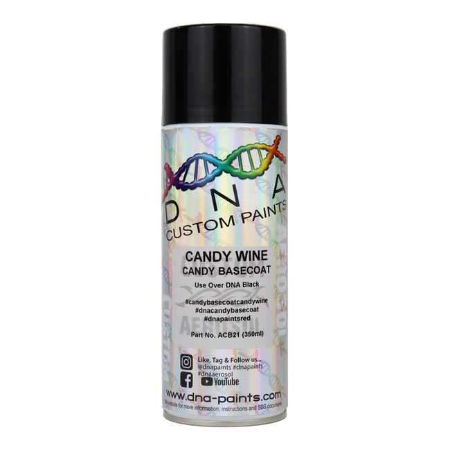 DNA PAINTS Candy Basecoat Spray Paint 350ml Aerosol Candy Wine