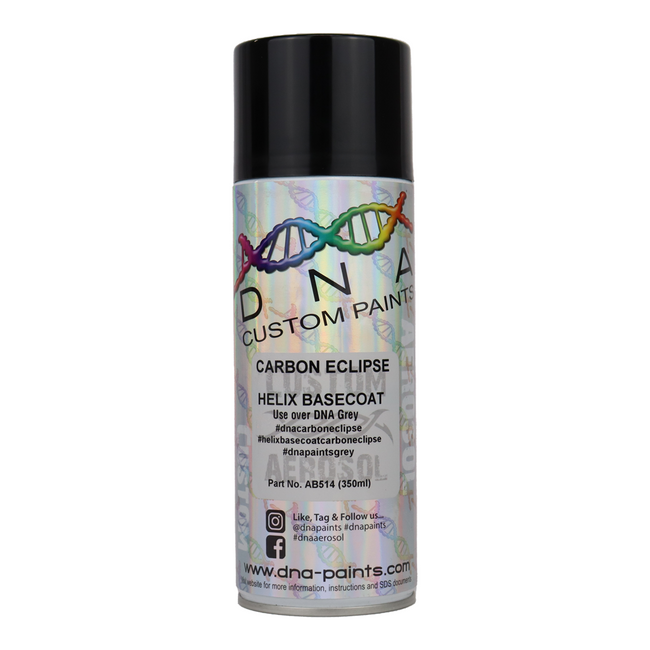 DNA PAINTS Helix Basecoat Spray Paint 350ml Aerosol Carbon Eclipse