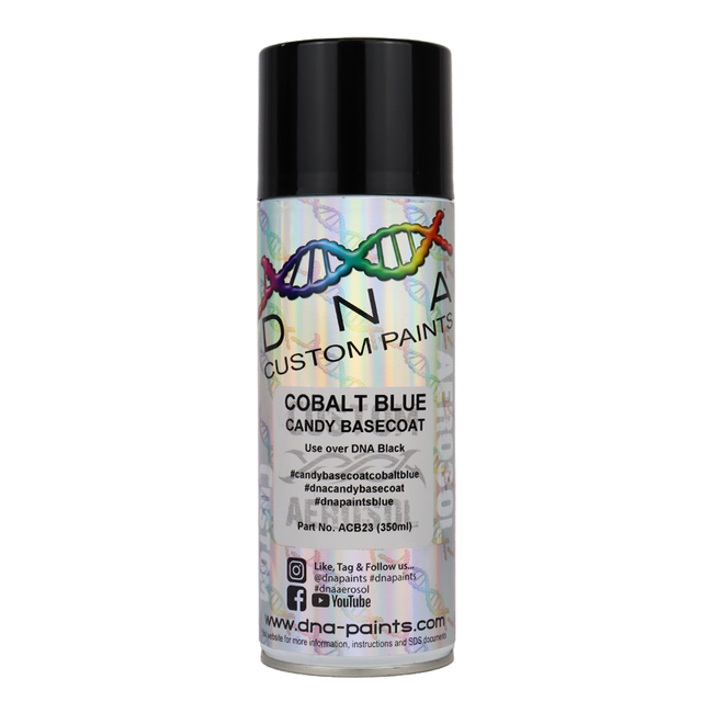 DNA PAINTS Candy Basecoat Spray Paint 350ml Aerosol Candy Cobalt Blue