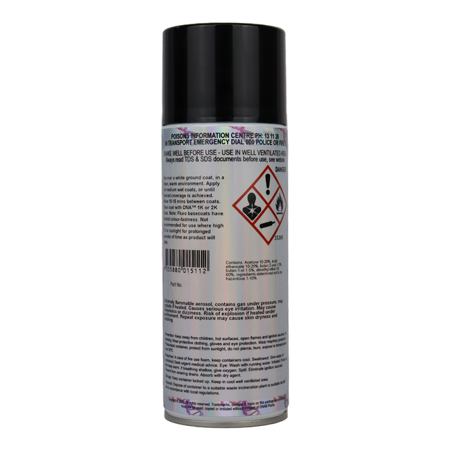 DNA PAINTS Fluro Basecoat Spray Paint 350ml Aerosol Fluorescent Orange