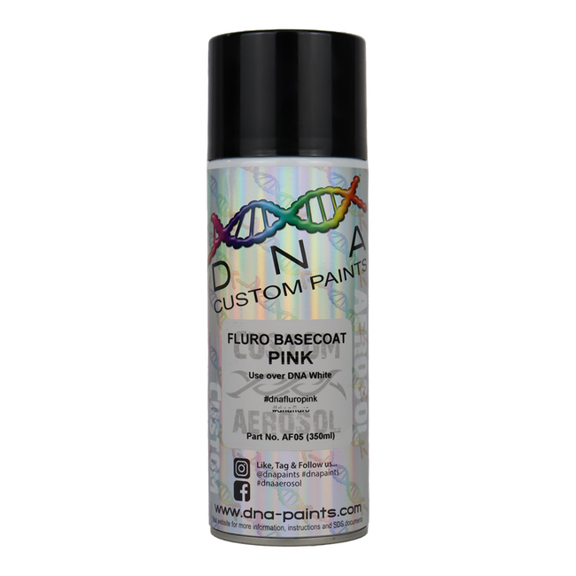 DNA PAINTS Fluro Basecoat Spray Paint 350ml Aerosol Fluorescent Pink
