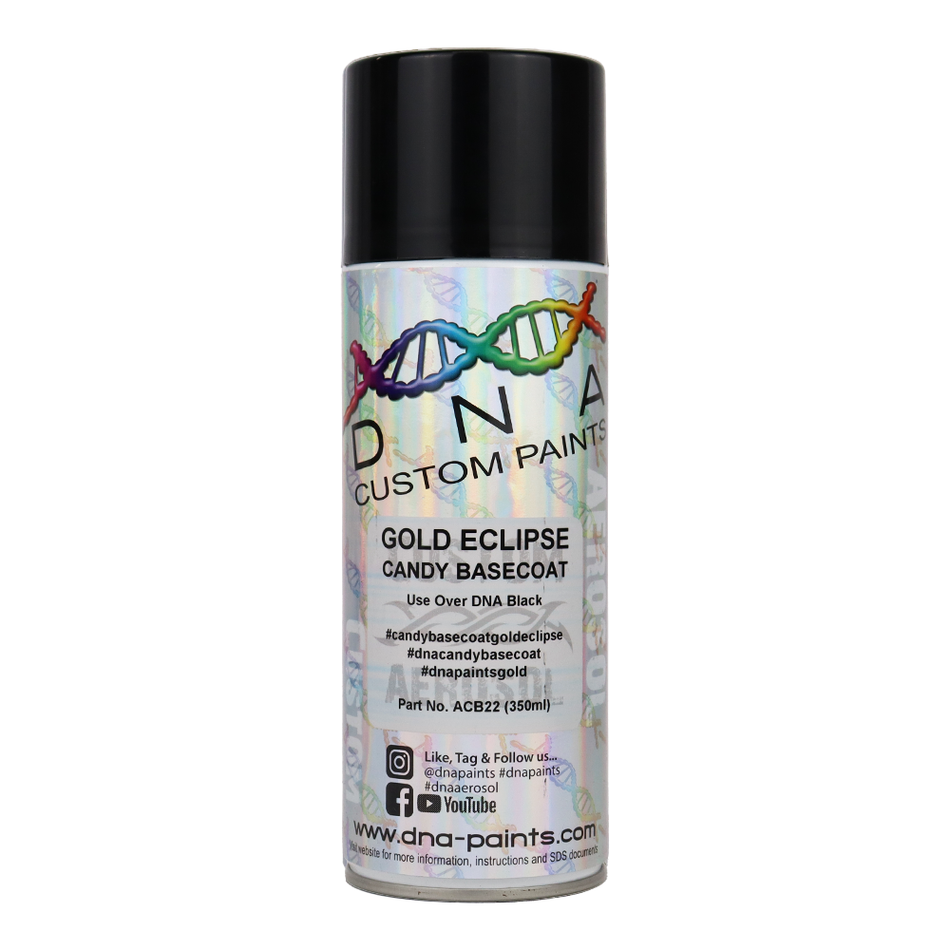 DNA PAINTS Candy Basecoat Spray Paint 350ml Aerosol Candy Gold Eclipse