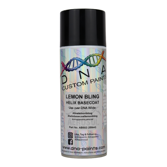 DNA PAINTS Helix Basecoat Spray Paint 350ml Aerosol Lemon Bling