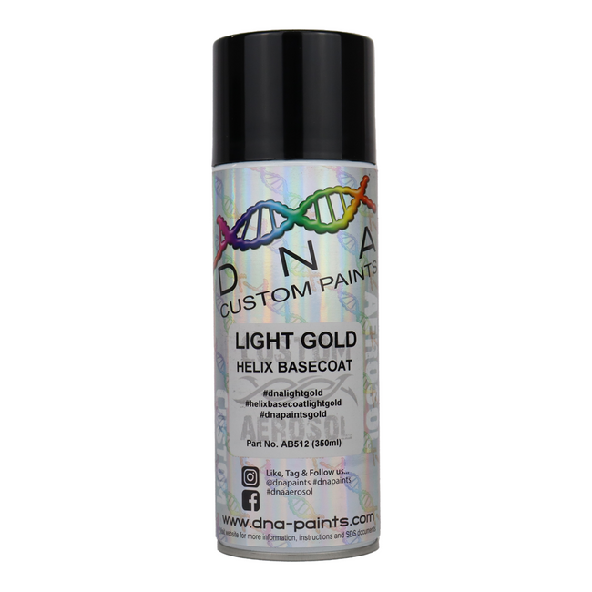 DNA PAINTS Helix Basecoat Spray Paint 350ml Aerosol Light Gold