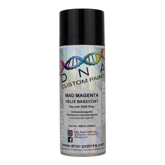 DNA PAINTS Helix Basecoat Spray Paint 350ml Aerosol Mad Magenta