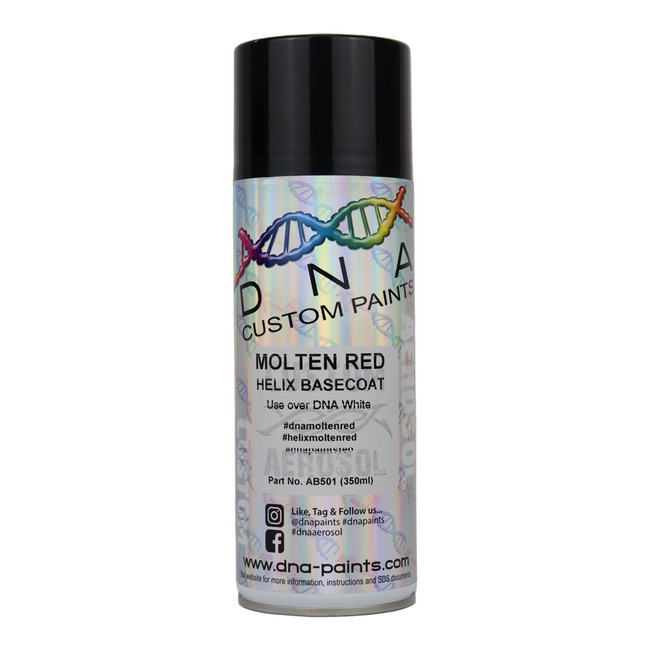 DNA PAINTS Helix Basecoat Spray Paint 350ml Aerosol Molten Red