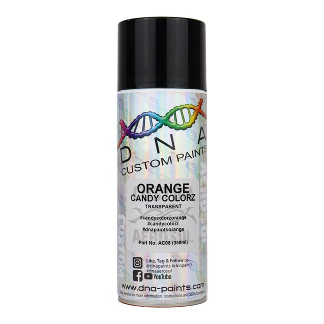 DNA PAINTS Candy Colorz Spray Paint 350ml Aerosol Candy Orange