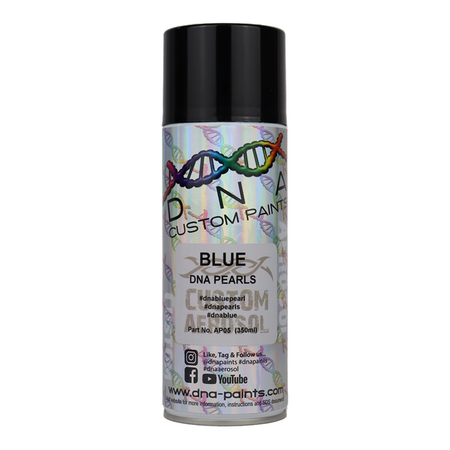 DNA PAINTS Pearl Colour Spray Paint 350ml Aerosol Blue Pearlescent