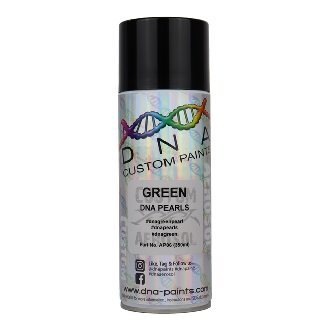 DNA PAINTS Pearl Colour Spray Paint 350ml Aerosol Green Pearlescent